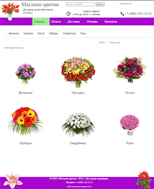 Создать интернет-магазин продуктов